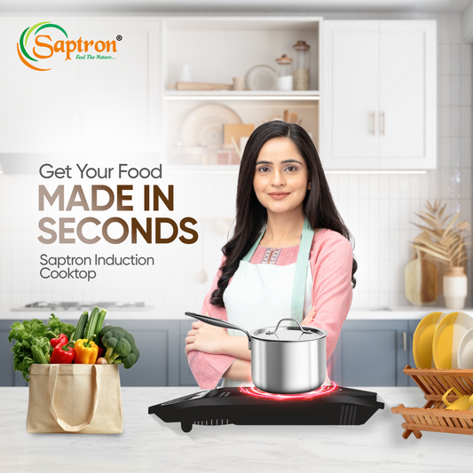 SAPTRON 1400 W W Induction Cooktop Push Button (Black, TurboChef Max TBC1400 W )