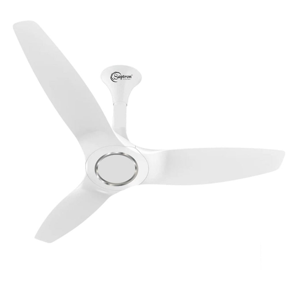 SAPTRON JAGWAR 1200 mm BLDC Ceiling Fan with Remote Control (5 Star |3 Blades | White) with 2 Years Warranty
