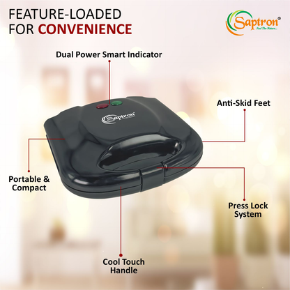 SAPTRON 750W Sandwich Maker