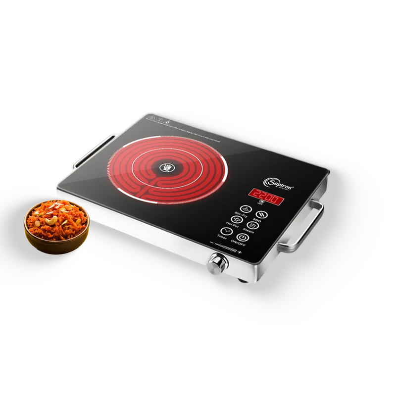 SAPTRON 2200 W Infrared Cooktop Touch Panel (Black, SAPTRONHEAT PRO TP2100)