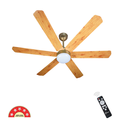 SAPTRON  HUNTER-X BLDC Ceiling Fan 1200 mm 6‑Blade (5 Star | Golden Film| Pack of 1) with 2 Years Warranty