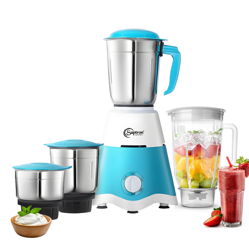 SAPTRON 4 Jar Mixer Grinder (Blue)