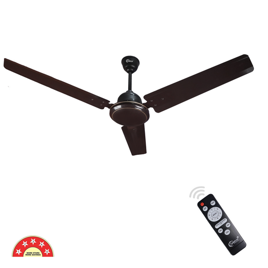 SAPTRON  Amaze BLDC Motor with Remote Ceiling Fan 1200 mm 3‑Blade (5 Star | Smoke Brown| Pack of 1)with 2 Years Warranty