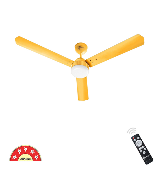 SAPTRON  HUNTER 1200 mm BLDC Ceiling Fan with Remote Control (5 Star | Golden| Pack of 1) with 2 Years Warranty