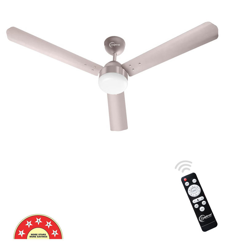 SAPTRON SCP28XADL with 2 Years Warranty HUNTER 1200 mm BLDC Ceiling Fan with Remote Control (5 Star | Royal Grey| Pack of 1)