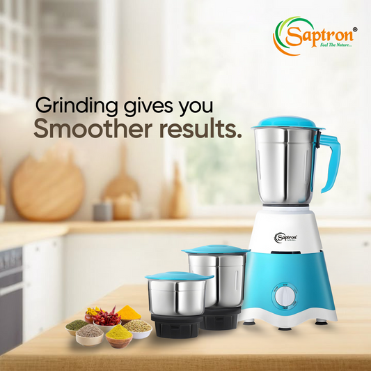SAPTRON 3 Jar Mixer Grinder (Blue)