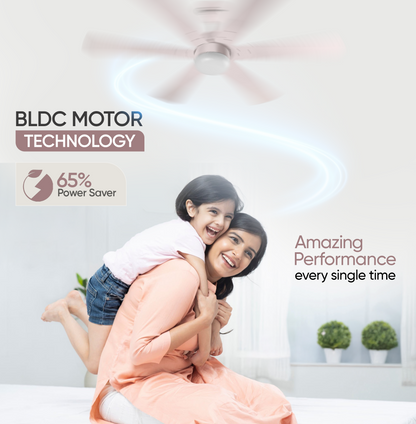 SAPTRON  HUNTER-X BLDC Ceiling Fan 1200 mm 6‑Blade (5 Star | Royal Grey| Pack of 1) with 2 Years Warranty