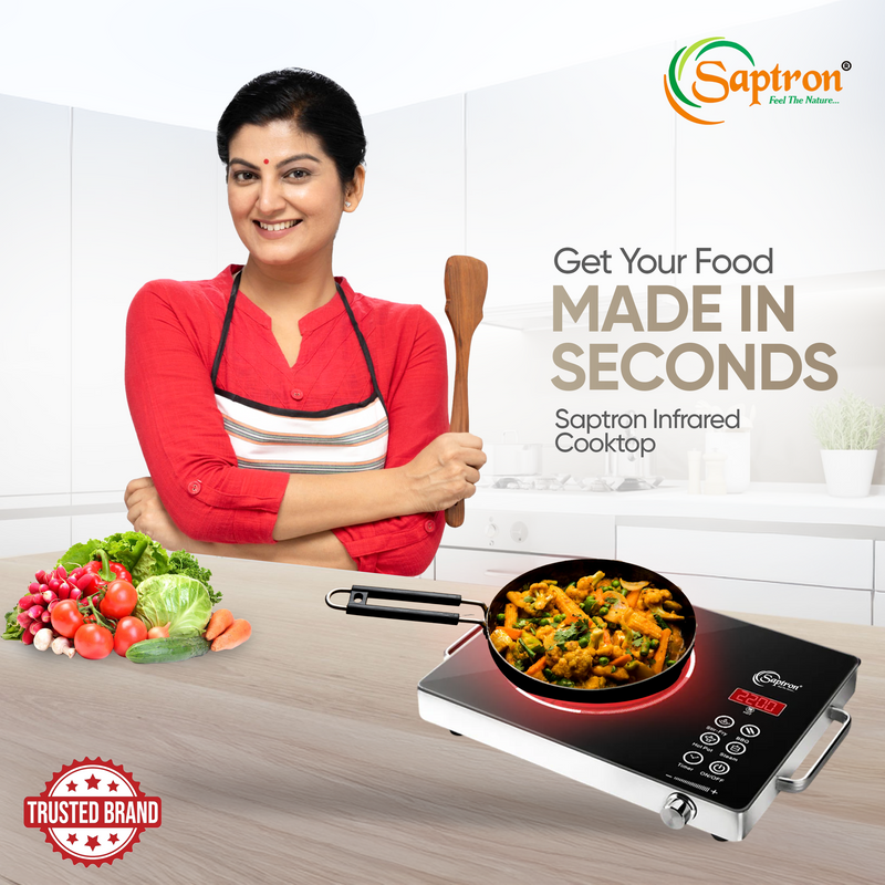 SAPTRON 2200 W Infrared Cooktop Touch Panel (Black, SAPTRONHEAT PRO TP2100)