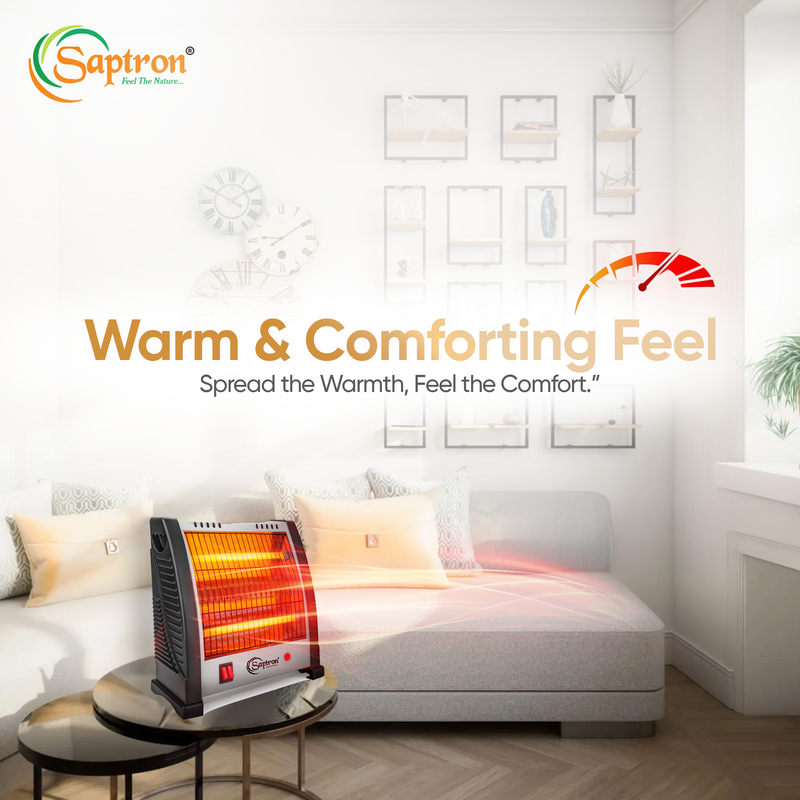 QUARTZ ROOM HEATER (FRONT BUTTON). Powerful 800W Performance.
