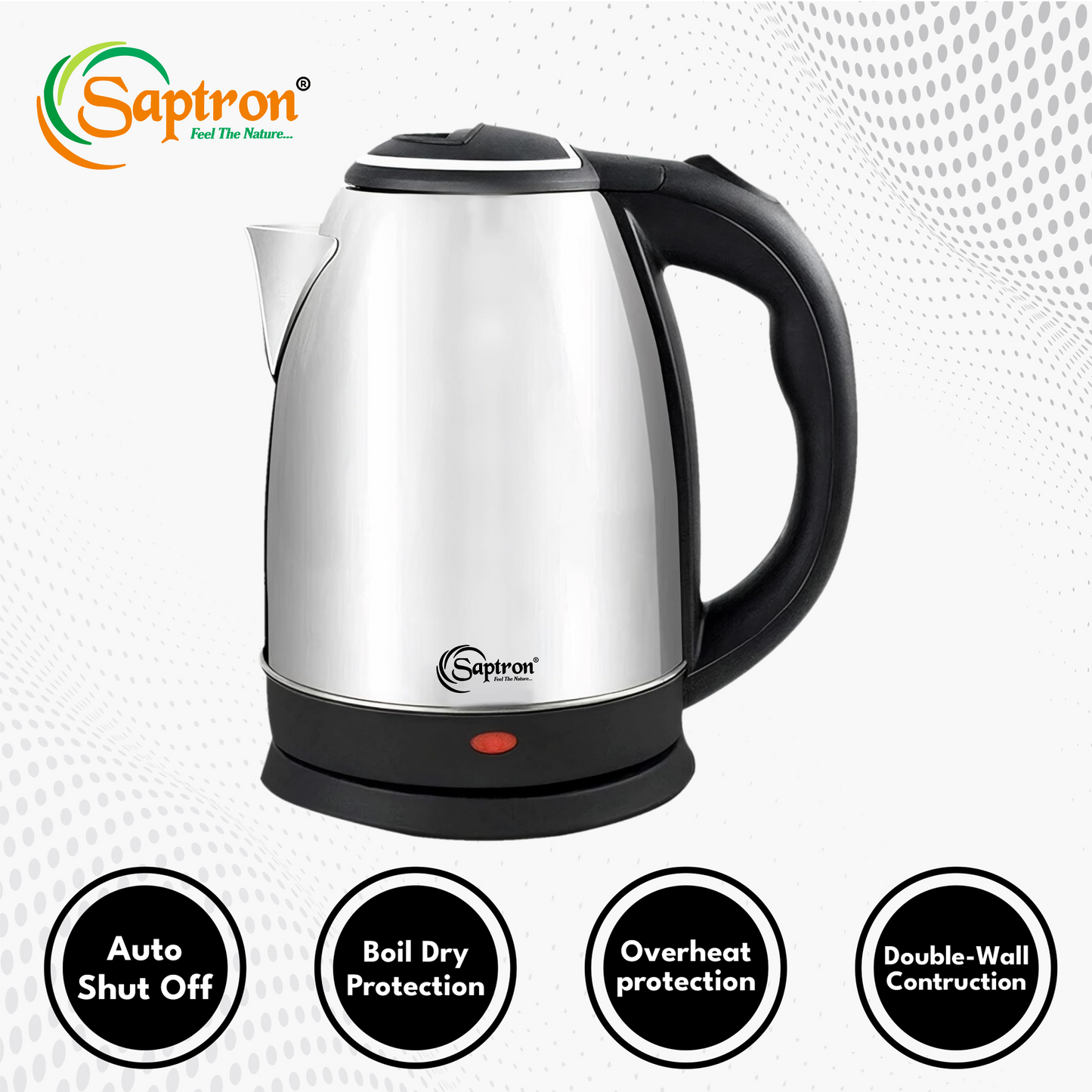 SAPTRON Insta Boil Pro Multi Cooker Electric Kettle (1.5 L, Silver)