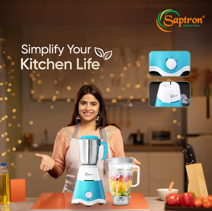 SAPTRON 4 Jar Mixer Grinder (Blue)