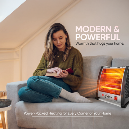 QUARTZ ROOM HEATER (SIDE BUTTON) . Powerful 800W Performance.