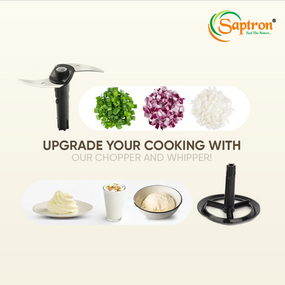 Saptron Electric Hand Chopper | Compact and Powerful for Quick Vegetable Chopping