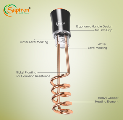 SAPTRON Immersion Water Heater Rod – Fast Heating & Shockproof Design.