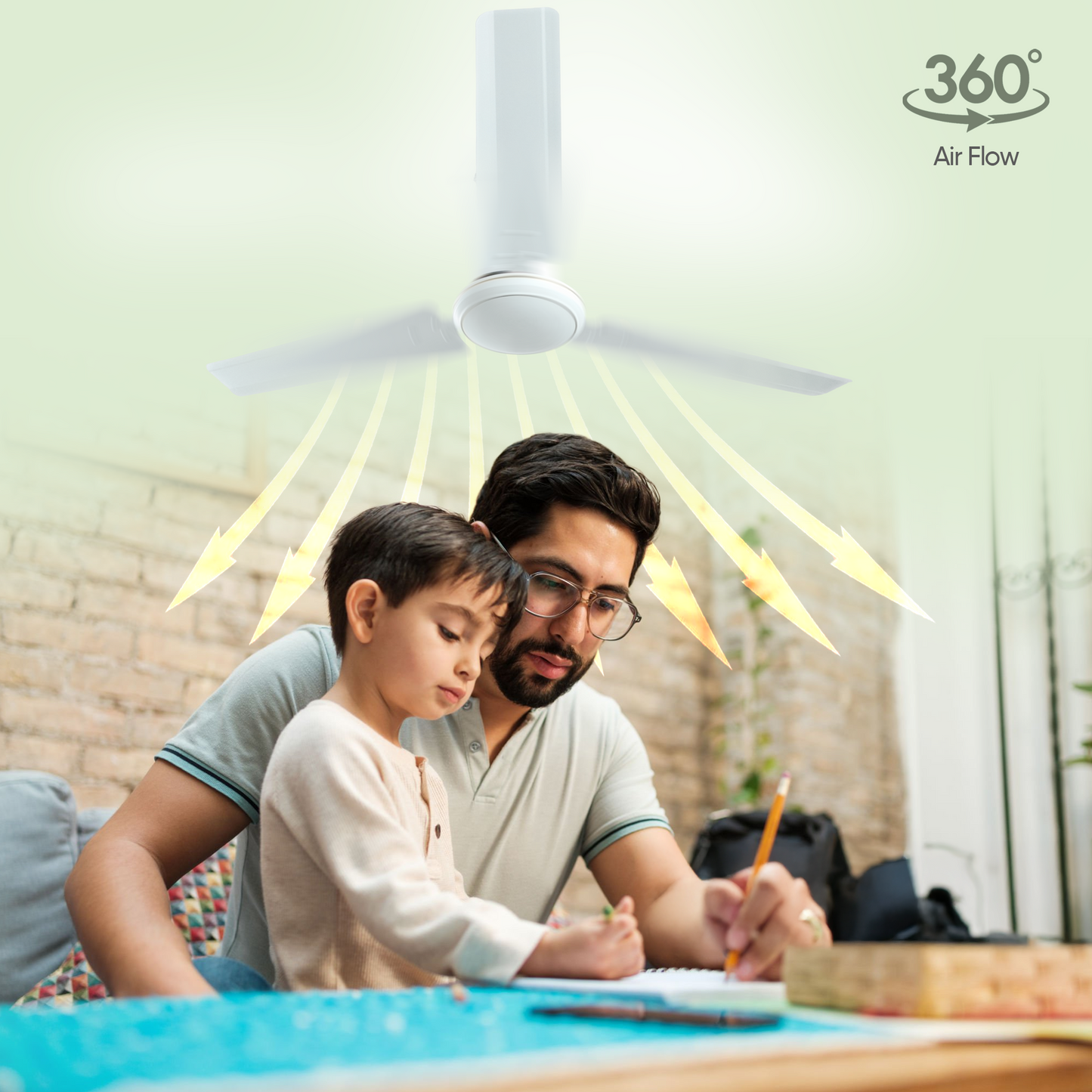 SAPTRON Amaze BLDC Motor with Remote Ceiling Fan 1200 mm 3‑Blade (5 Star | White | Pack of 1) with 2 Years Warranty