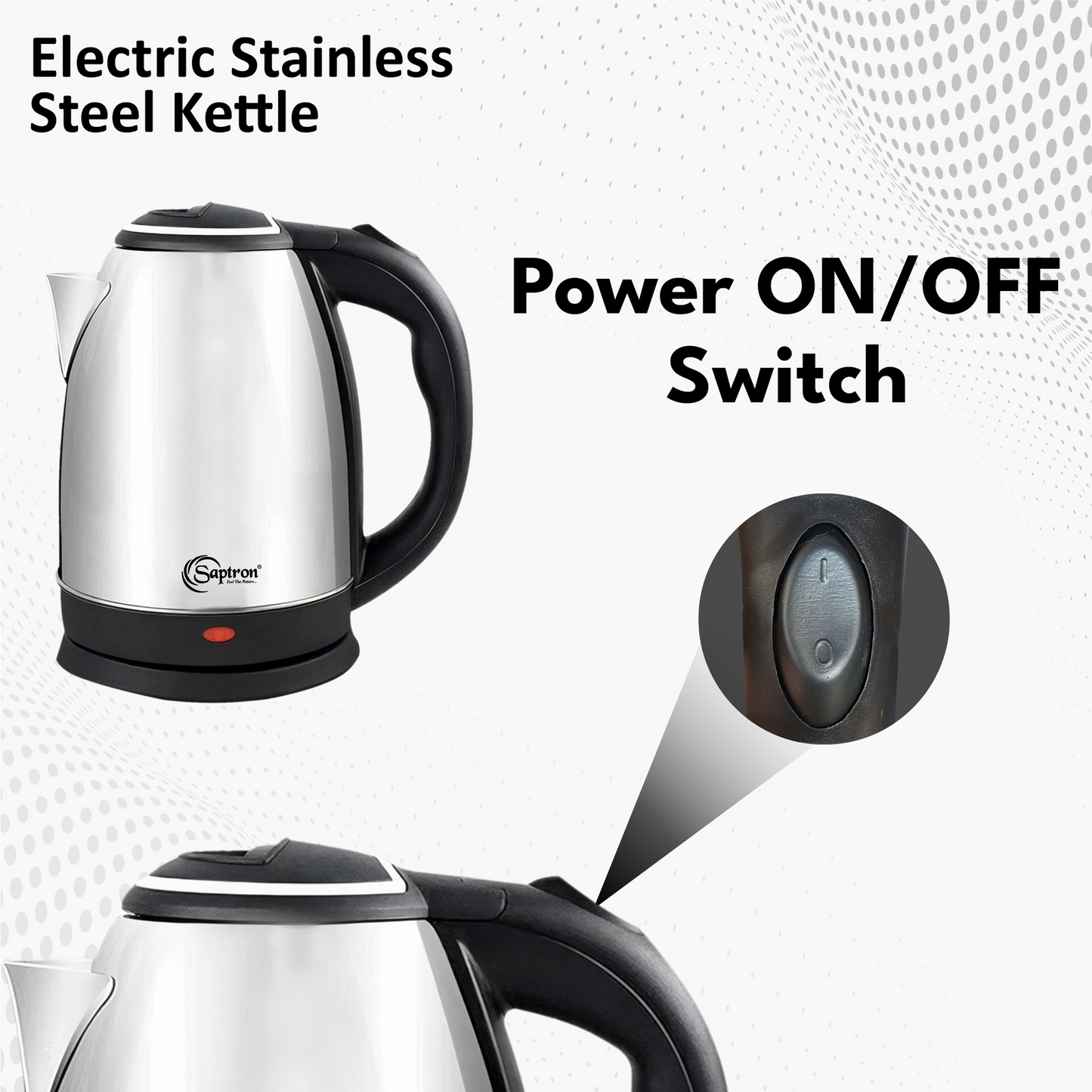 SAPTRON Insta Boil Pro Multi Cooker Electric Kettle (1.5 L, Silver)