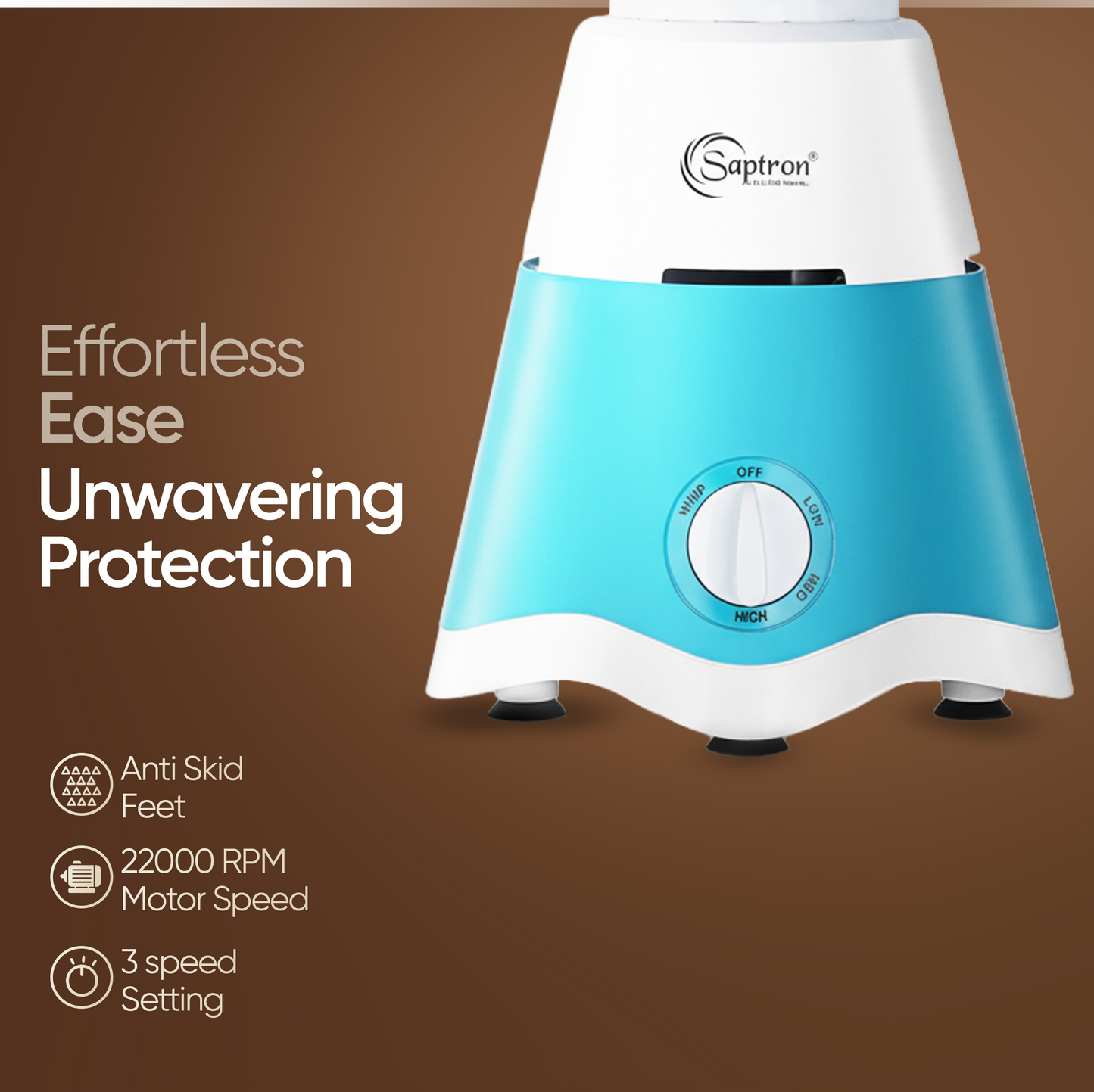 SAPTRON 4 Jar Mixer Grinder (Blue)