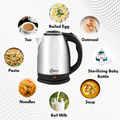 SAPTRON Insta Boil Pro Multi Cooker Electric Kettle (1.5 L, Silver)