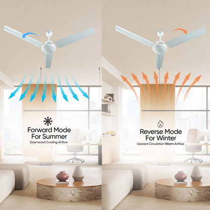 SAPTRON Amaze BLDC Motor with Remote Ceiling Fan 1200 mm 3‑Blade (5 Star | White | Pack of 1) with 2 Years Warranty