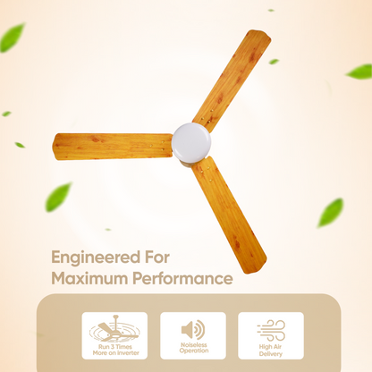 SAPTRON  HUNTER 1200 mm BLDC Ceiling Fan with Remote Control (5 Star | Golden Film| Pack of 1) with 2 Years Warranty