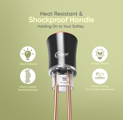 SAPTRON Immersion Water Heater Rod – Fast Heating & Shockproof Design.
