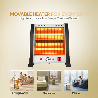 QUARTZ ROOM HEATER (SIDE BUTTON) . Powerful 800W Performance.