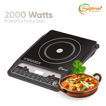 SAPTRON 1400 W  W Induction Cooktop Push Button (Black, TurboChef Max TBC1400 W )